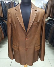 Puntolu Blazer Erkek Deri Ceket